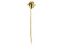 Art Deco Sapphire, Diamond & Natural Pearl Tie Pin