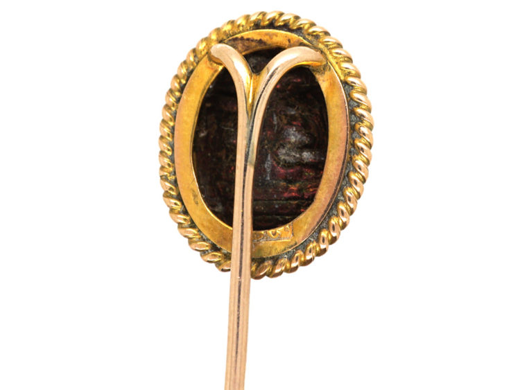 Victorian 9ct Gold & Scarab Beetle Tie Pin