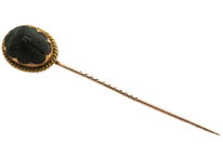 Victorian 9ct Gold & Scarab Beetle Tie Pin