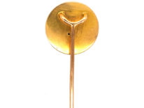 Art Nouveau 18ct Gold & Diamond Tie Pin of a Lady by Comte Prosper d' Epinay