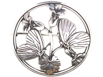 Mid Century Silver Moonlight Blossom Brooch by Arno Malinowski for Georg Jensen Mid Century Silver Moonlight Blossom Brooch by Arno Malinowski for Georg Jensen
