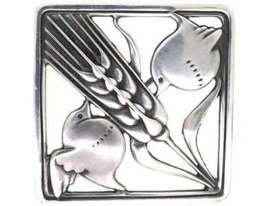 Retro Silver Wheat Sheaf Brooch by Arno Malinowski for Georg Jensen Retro Silver Wheat Sheaf Brooch by Arno Malinowski for Georg Jensen