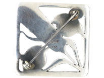 Retro Silver Wheat Sheaf Brooch by Arno Malinowski for Georg Jensen