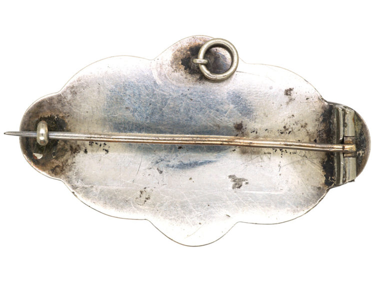 Victorian Scottish Silver & Interwoven Agate Brooch