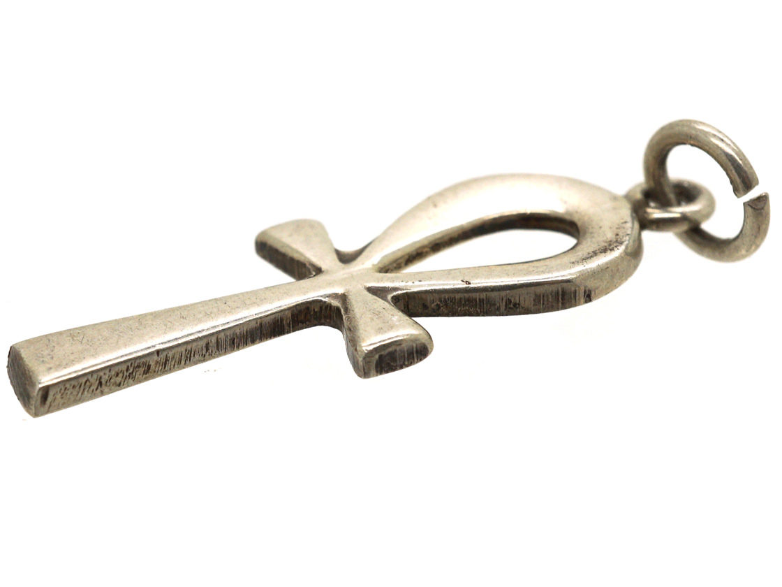 Silver Anch Cross Pendant (254M) | The Antique Jewellery Company