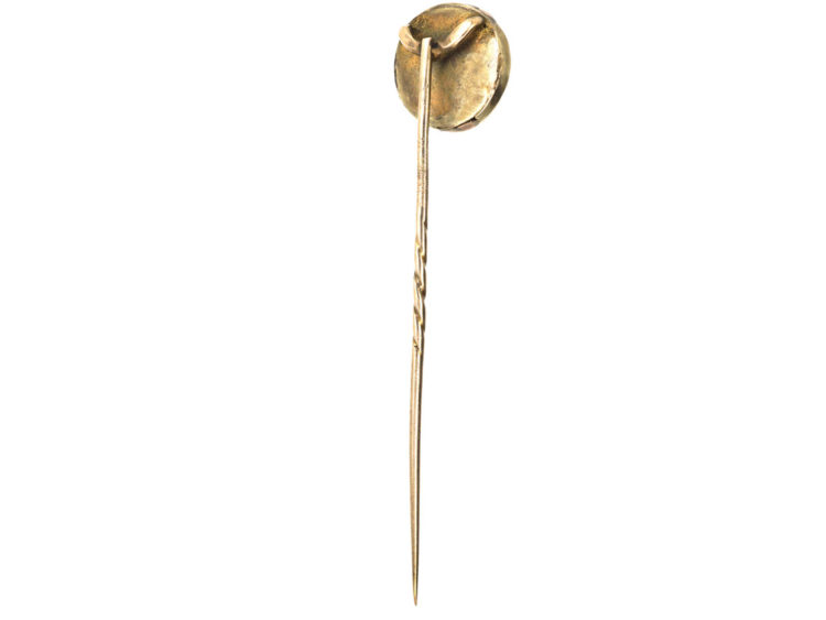 Victorian Cabochon Garnet & Natural Split Pearl Tie Pin