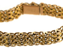 Edwardian 15ct Gold Woven Design Bracelet