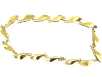 Silver Gilt & White Enamel Necklace by Albert T Scharning