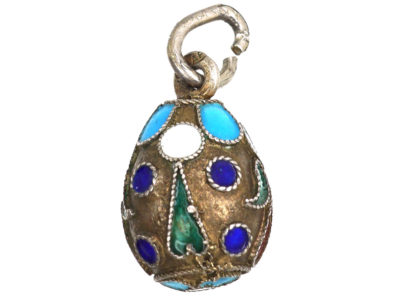 Russian Silver & Enamel Egg