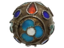 Russian Silver & Enamel Egg