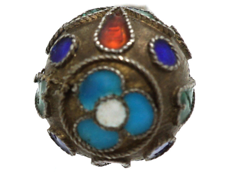 Russian Silver & Enamel Egg