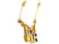18ct Gold & Diamond Necklace by Bjorn Weckstromm for Lapponia