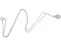 Art Deco 18ct White & Yellow Gold Pendant on 18ct White Gold Chain