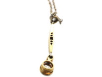Art Deco Diamond Drop Pendant on Chain