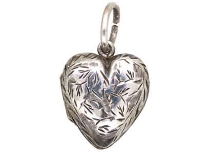 Edwardian Silver Heart Shaped Locket