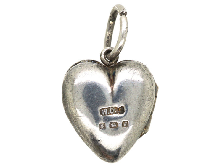 Edwardian Silver Heart Shaped Locket
