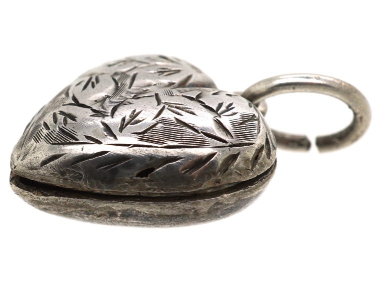 Edwardian Silver Heart Shaped Locket