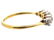 Art Deco 18ct Gold & Platinum Five Stone Diamond Ring