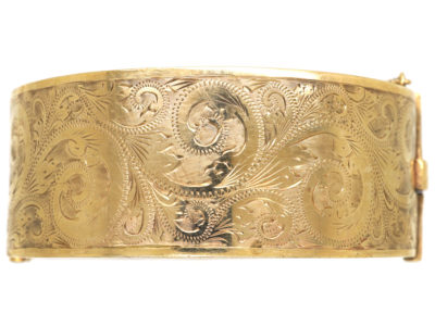 9ct Gold Wide Bangle