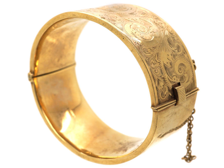 9ct Gold Wide Bangle