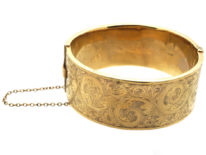 9ct Gold Wide Bangle