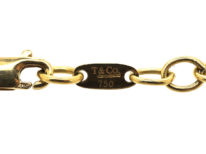 Tiffany 18ct Gold & Smoky Quartz Pendant on 18ct Gold Tiffany Chain Designed by Paloma Picasso