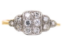 Art Deco 18ct Gold, Platinum & Diamond Ring