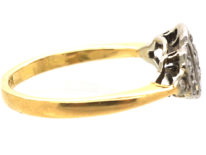 Art Deco 18ct Gold, Platinum & Diamond Ring