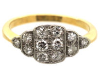 Art Deco 18ct Gold, Platinum & Diamond Ring