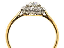 Edwardian 18ct Gold & Diamond Cluster Ring