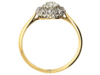 Edwardian 18ct Gold & Diamond Cluster Ring