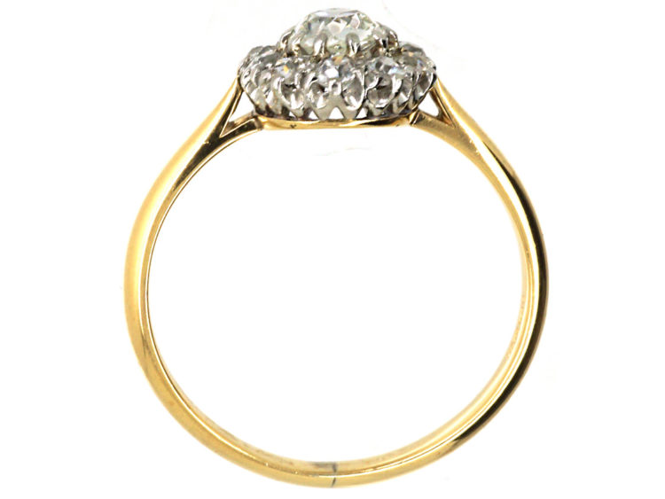 Edwardian 18ct Gold & Diamond Cluster Ring