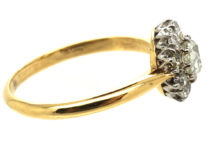 Edwardian 18ct Gold & Diamond Cluster Ring