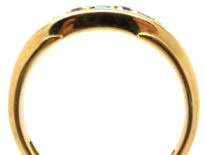 Edwardian 18ct Gold, Emerald & Diamond Five Stone Ring