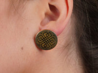 15ct Gold & Enamel Earrings