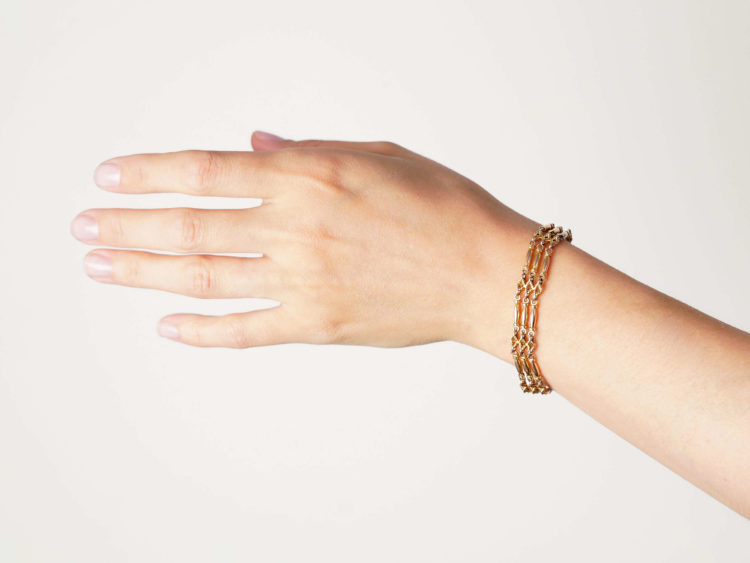 Edwardian 15ct Gold Gate Bracelet