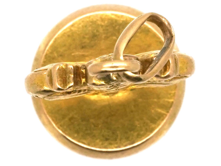 Victorian 18ct Gold Seal with Fleur-de-Lis Motif & Engraved on the Base with the Letter A