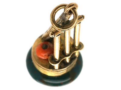 Victorian 15ct Gold Cricket Seal with Bloodstone Base