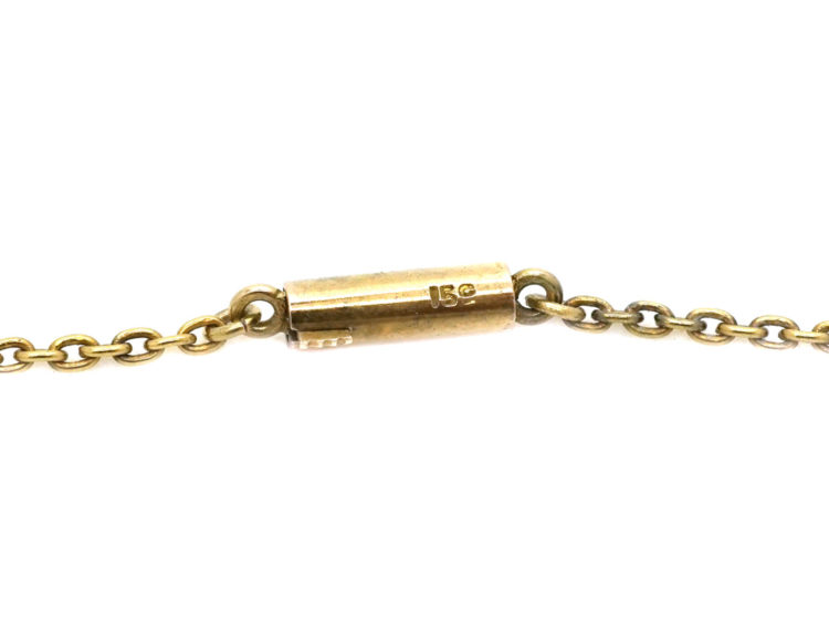 Victorian 15ct Gold & Aquamarine Drops Necklace