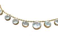 Victorian 15ct Gold & Aquamarine Drops Necklace