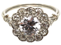 Edwardian Platinum & Diamond Cluster Ring