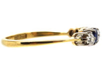 Edwardian 18ct Gold & Platinum, Five Stone Sapphire & Diamond Ring