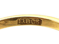 Edwardian 18ct Gold & Platinum, Five Stone Sapphire & Diamond Ring