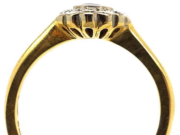 18ct Gold, Sapphire & Diamond Cluster Ring