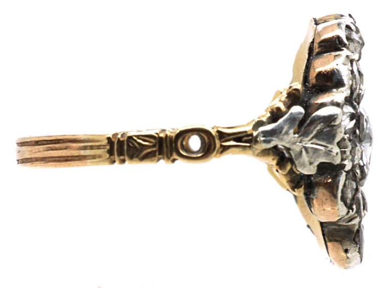 Georgian Rose Diamond Cluster Ring