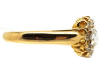 Victorian 18ct Gold & Rose Diamond Cluster Ring