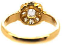 Victorian 18ct Gold & Rose Diamond Cluster Ring