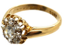 Victorian 18ct Gold & Rose Diamond Cluster Ring