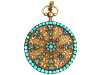Early 19th Century French 18ct Three Colour Gold Half Hunter Watch by Le Roy