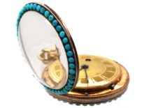 Early 19th Century French 18ct Three Colour Gold Half Hunter Watch by Le Roy